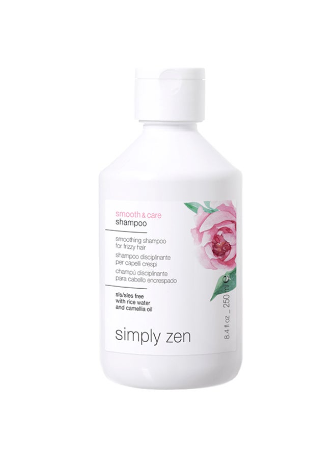 Simply Zen Smooth & Care Shampoo 250ml – Anti-Frizz Control for Unruly Hair, Cottonseed Oil, Smoothing Wash for Flyaway Relief 250ml - Image 1