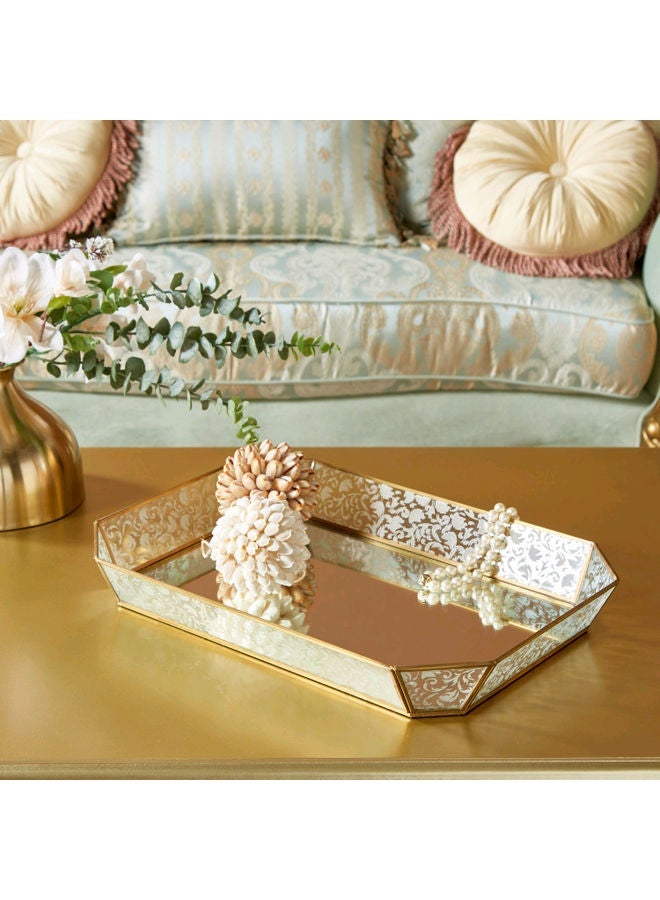 NIBEMINENT Galma Octagonal Decorative Tray Gold  - Image 1