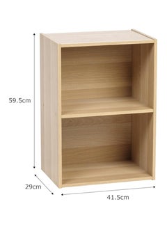 MODERN HOME 3-Compartment Wooden Storage Shelf – Bookcase/Storage Cabinet for Office, Living Room, Bedroom, or Entrance – Beige.  - Image 4