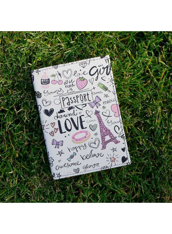 Quttie Passport Cover for Kids, Women and Men, Cute Travel Passport Holder, 16. Paris Pattern, Soft Cover - Image 5
