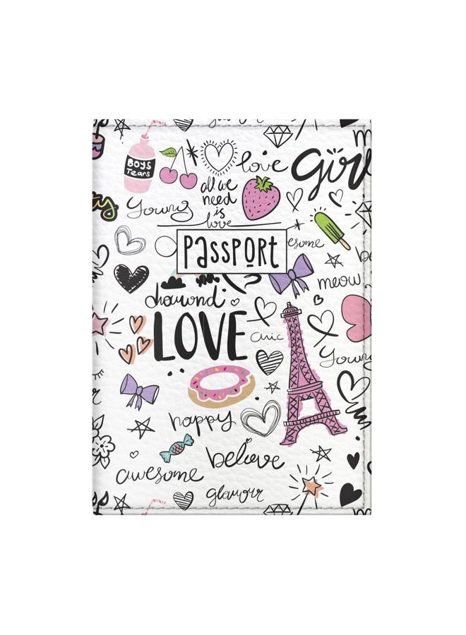 Quttie Passport Cover for Kids, Women and Men, Cute Travel Passport Holder, 16. Paris Pattern, Soft Cover - Image 1