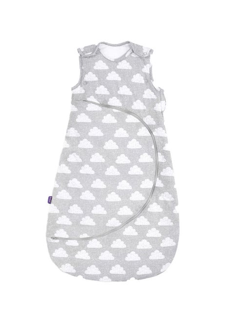 Pouch Sleeping Bag For Infant And Baby 1.0 Tog Clever Nappy Change Zip Material 100% Cotton For Temperatures If 21 - 23 Celsius From 6 To 18Months Maximum Baby Length 86Cm - Cloud Nine