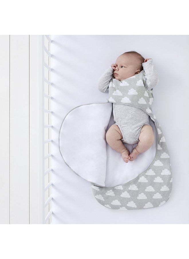 Snuz - Pouch Sleeping Bag For Infant And Baby 1.0 Tog Clever Nappy Change Zip Material 100% Cotton For Temperatures If 21 - 23 Celsius From 6 To 18Months Maximum Baby Length 86Cm - Cloud Nine - Image 1