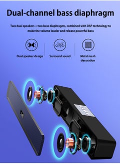BONKS Computer Speakers with 3.5 mm Aux, Small PC Speakers Powered by USB, Wired USB Desktop Speaker, USB Soundbar for MonitorWith Bluetooth  - Image 5