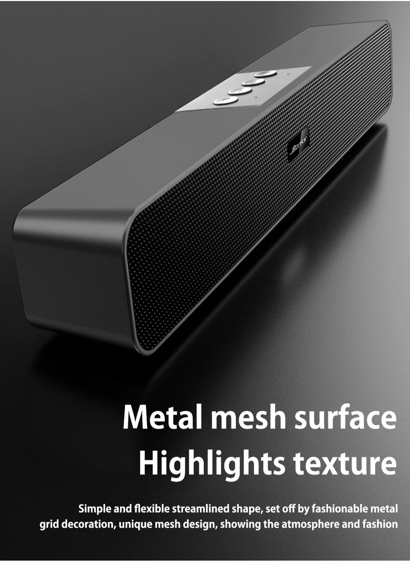 BONKS - Computer Speakers with 3.5 mm Aux, Small PC Speakers Powered by USB, Wired USB Desktop Speaker, USB Soundbar for MonitorWith Bluetooth - Image 1