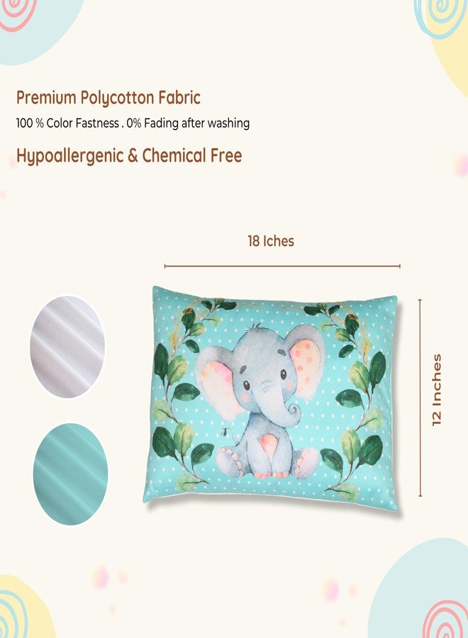 NEW COMERS® Baby Pillow with Super Soft Imported Fabric, 1 Month to 5 Year Kids Pillows, Animal/Cartoon Prints, Kid Pillow for Sleep, Bed Set, Head Shaping, Neck Support-12 x 18 in-201 - Image 2