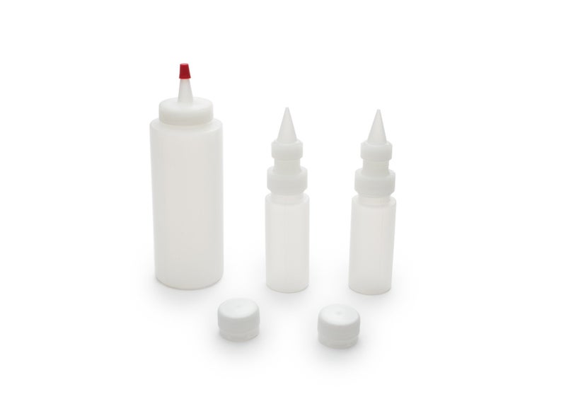 Fox Run Icing Squeeze Bottles for Cookie and Cake Decorating Condiments Sauces Arts and Crafts Set of 3 Clear