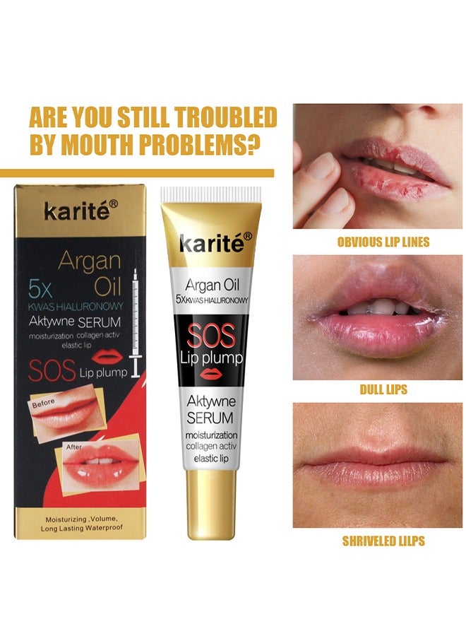 كاريت Lip Plumper, ملمع الشفاه الطبيعي للعناية بالشفاه، ترطيب الشفاه، محسن الشفاه ومصل العناية بالشفاه لشفاه أكثر نعومة، تقليل لين الناعم، الاستخدام ليلا ونهارا - Image 2