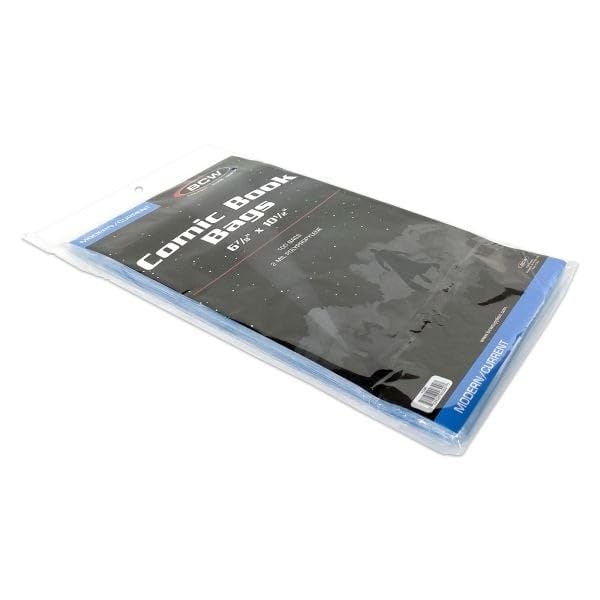 BCW Current/Modern Comic Bags - 100 ct | Acid-Free Modern Comic Bags for Current Issues | Exterior 6 7/8 x 10 1/2 inches | Crystal Clear Protection for Your Comic Collection - Image 4