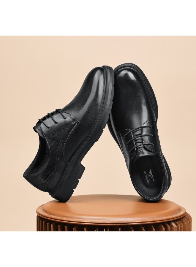 Septwolves Top Grain Leather】autumn 2025 New Men's Derby Shoes, British Style Low Heel Genuine Leather Business Formal Dress Shoes - Image 4