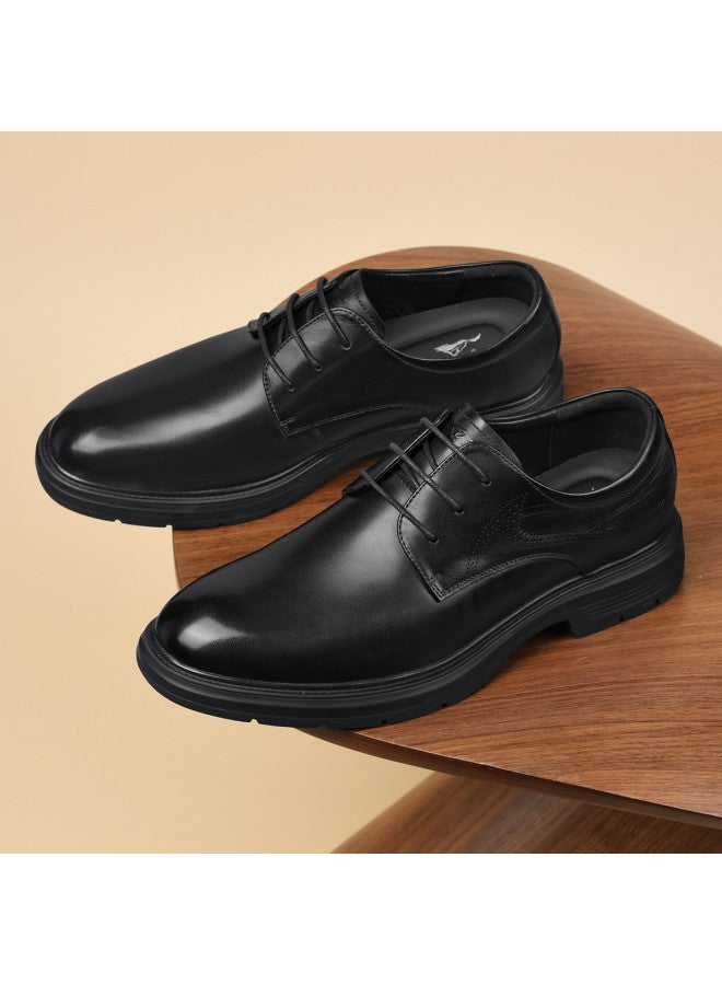 Septwolves Top Grain Leather】autumn 2025 New Men's Derby Shoes, British Style Low Heel Genuine Leather Business Formal Dress Shoes - Image 2