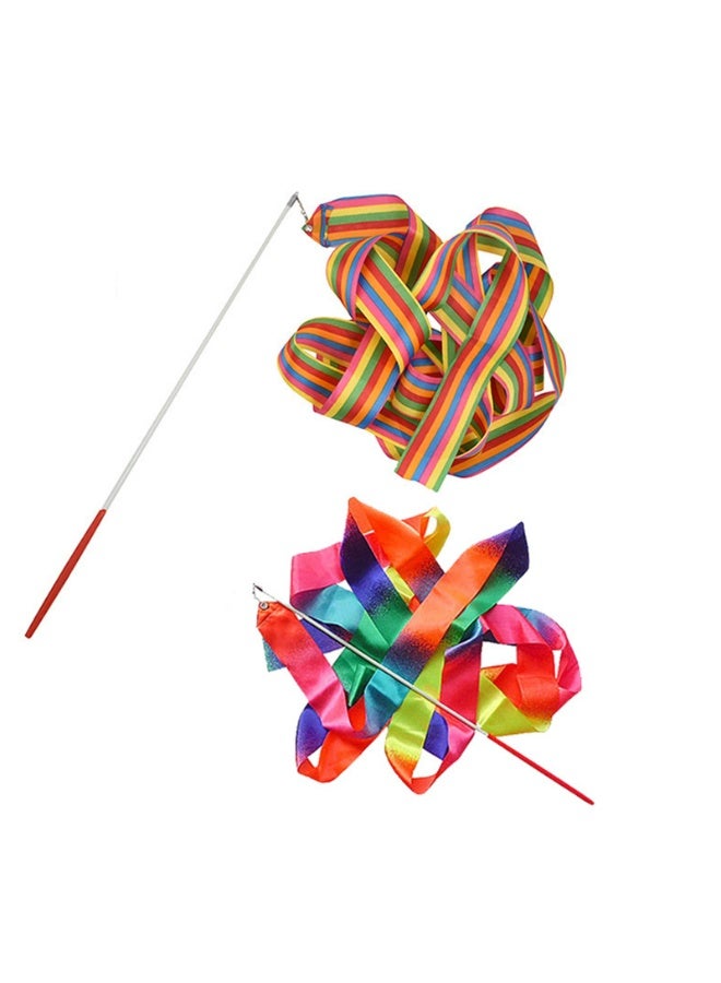 Generic Gymnastics ribbons, performance ribbons, 4-meter-long children's and adult performance competition props, 10 sets of silk ribbons  - Image 5