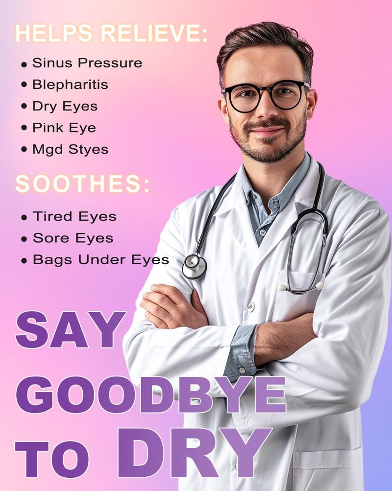 ProCIV 20 Packs Steam Eye Masks, Warming Eye Masks for Dark Circles, Disposable Self-heating Hot Eye Mask Soothing Headache, Dry Eyes, Heating Eye Mask for Stress Eye Fatigue Relief - Image 3