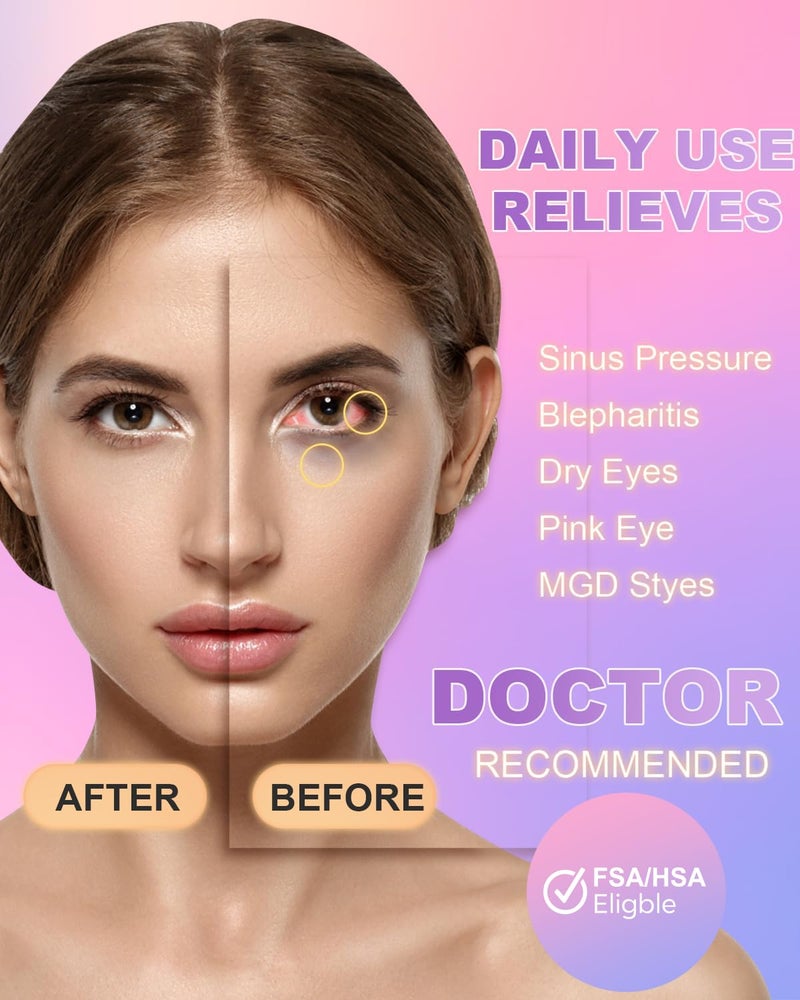 ProCIV 20 Packs Steam Eye Masks, Warming Eye Masks for Dark Circles, Disposable Self-heating Hot Eye Mask Soothing Headache, Dry Eyes, Heating Eye Mask for Stress Eye Fatigue Relief - Image 2