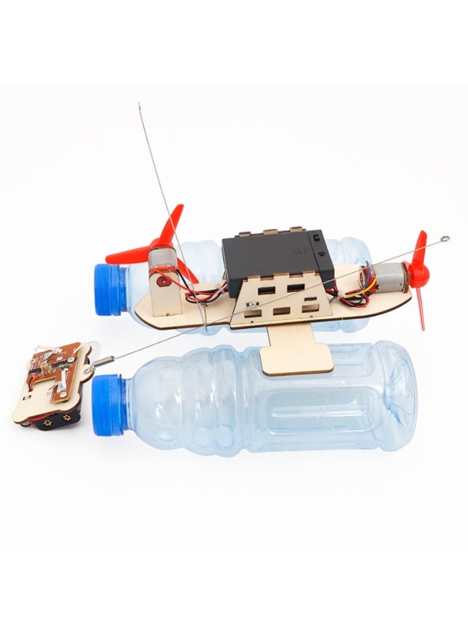 قارب بالتحكم عن بعد لعبة STEM تعليمية للاطفال مشروع علوم وطاقة الرياح وتجربة تحكم لاسلكي تفاعلية للمشاريع المدرسية والانشطة العلمية