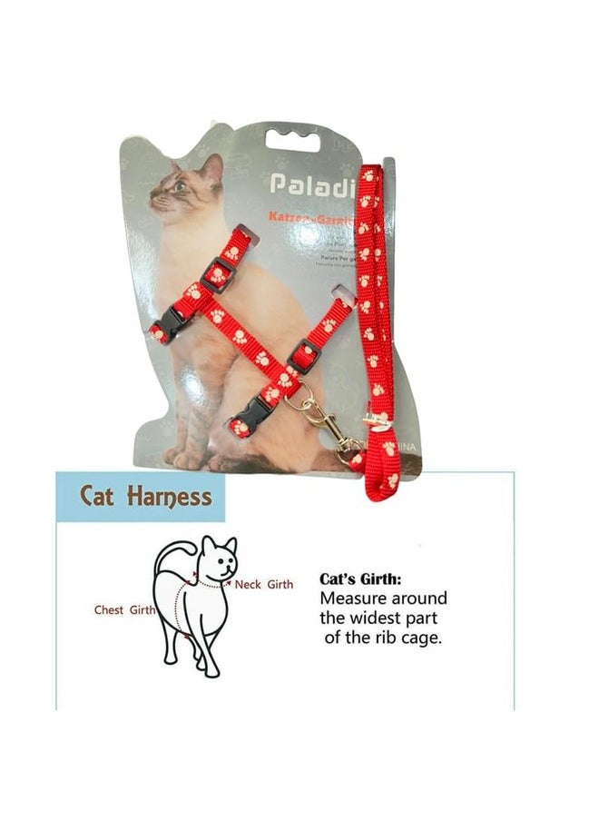 PET Pet Cat Harness Print Personalization Custom Logo Adjustable Reflective Breathable Mesh Dog Cat Vest Harness Red Colour  - Image 4