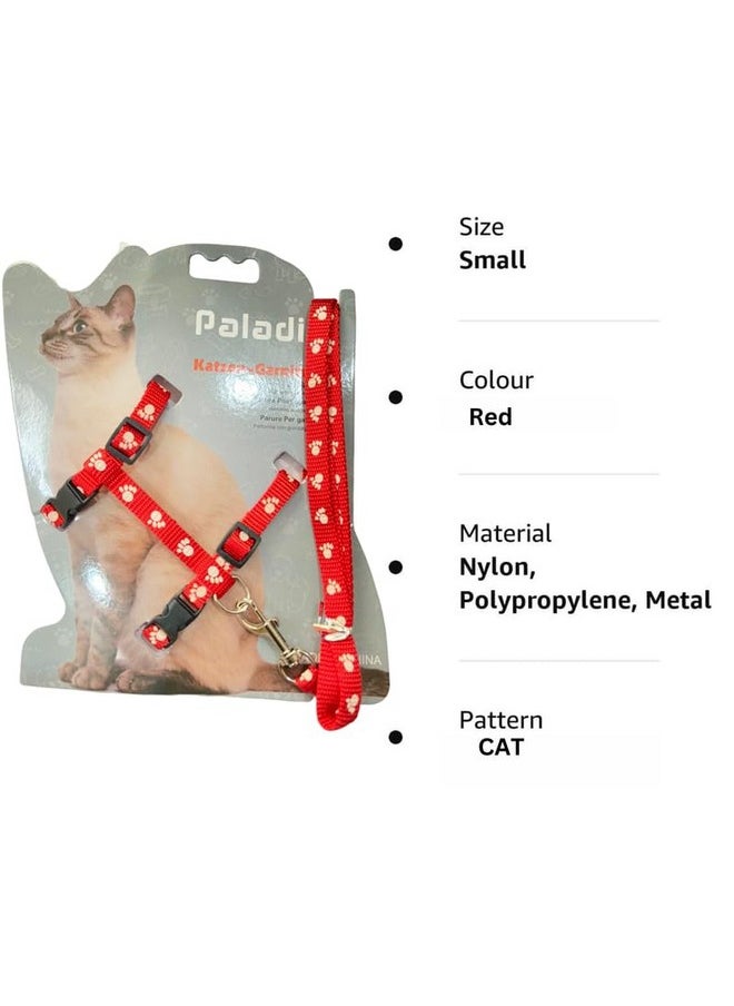 PET Pet Cat Harness Print Personalization Custom Logo Adjustable Reflective Breathable Mesh Dog Cat Vest Harness Red Colour  - Image 3
