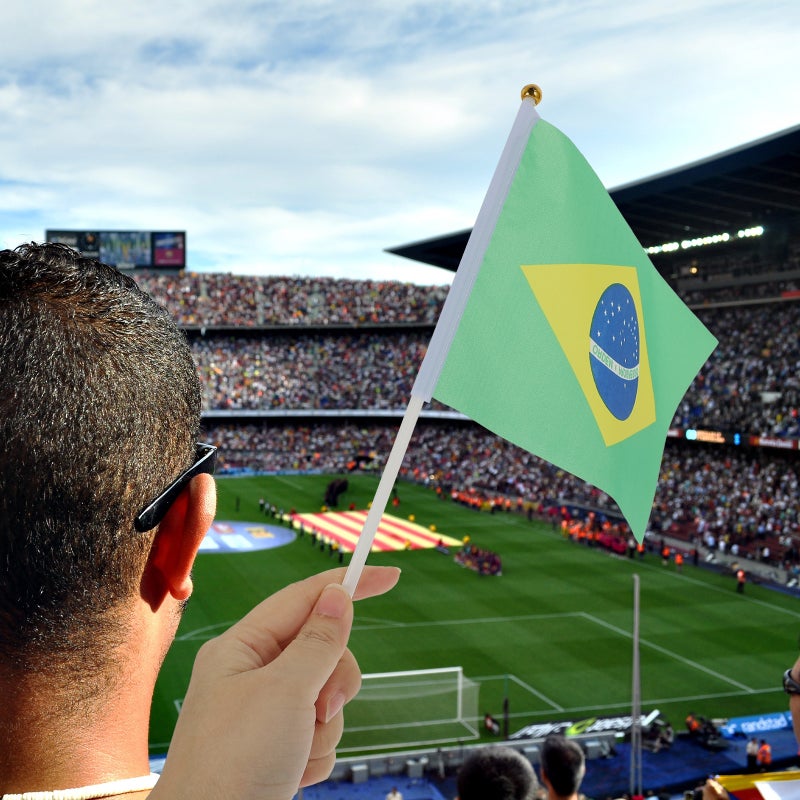 50Pcs Football Cheering Handheld Flags Portable Flags with Stick - Image 5