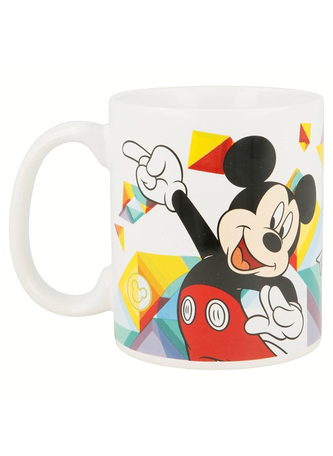 STOR STOR Disney Mug Ceramic 325Ml Mickey Color Flow With Handle| Set Of 1 Pcs Tea/Coffee Round Shape| Microwave & Dishwasher Safe, Freezer Safe | Ideal For Daily Use Coffee, Tea, Color Multicolor  - Image 2
