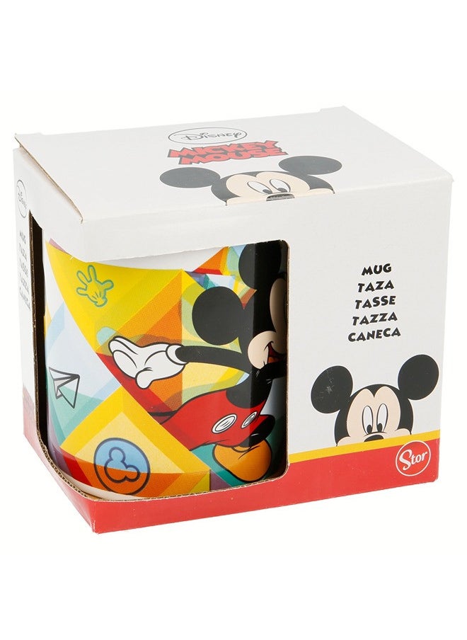 STOR STOR Disney Mug Ceramic 325Ml Mickey Color Flow With Handle| Set Of 1 Pcs Tea/Coffee Round Shape| Microwave & Dishwasher Safe, Freezer Safe | Ideal For Daily Use Coffee, Tea, Color Multicolor  - Image 4