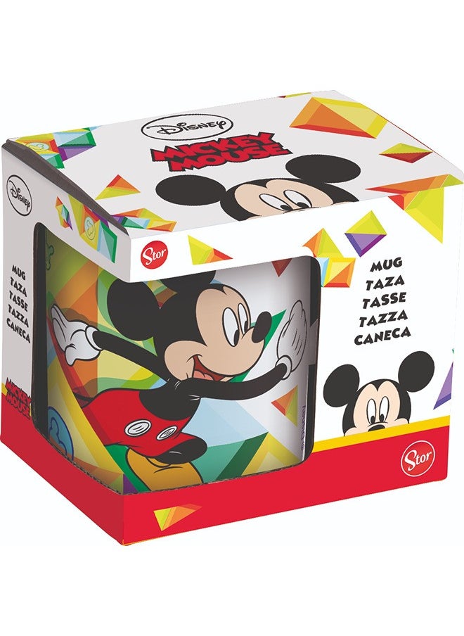 STOR STOR Disney Mug Ceramic 325Ml Mickey Color Flow With Handle| Set Of 1 Pcs Tea/Coffee Round Shape| Microwave & Dishwasher Safe, Freezer Safe | Ideal For Daily Use Coffee, Tea, Color Multicolor  - Image 3