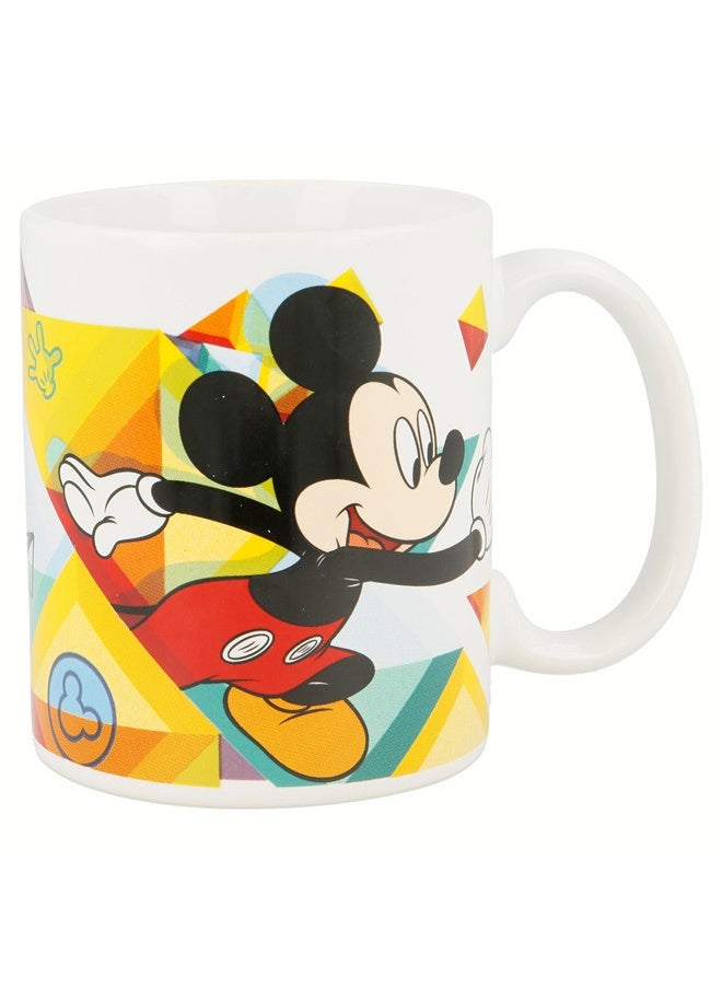 STOR STOR Disney Mug Ceramic 325Ml Mickey Color Flow With Handle| Set Of 1 Pcs Tea/Coffee Round Shape| Microwave & Dishwasher Safe, Freezer Safe | Ideal For Daily Use Coffee, Tea, Color Multicolor  - Image 1