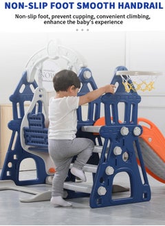 JSAITOYS 4 In 1 Indoor Toddler Playground Baby Playroom Swing And Slides  - Image 3
