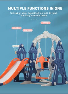 JSAITOYS 4 In 1 Indoor Toddler Playground Baby Playroom Swing And Slides  - Image 5