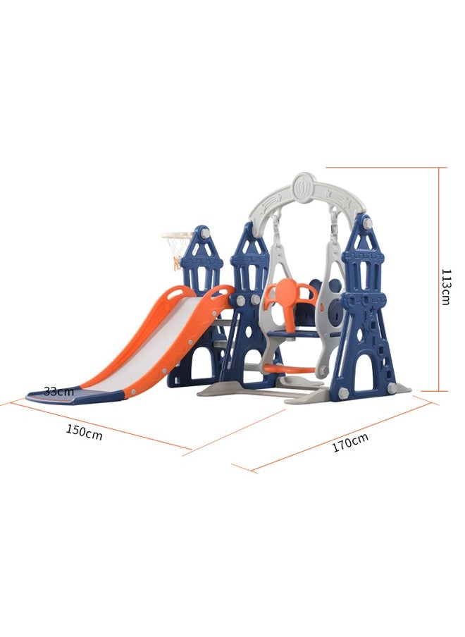 JSAITOYS 4 In 1 Indoor Toddler Playground Baby Playroom Swing And Slides  - Image 2
