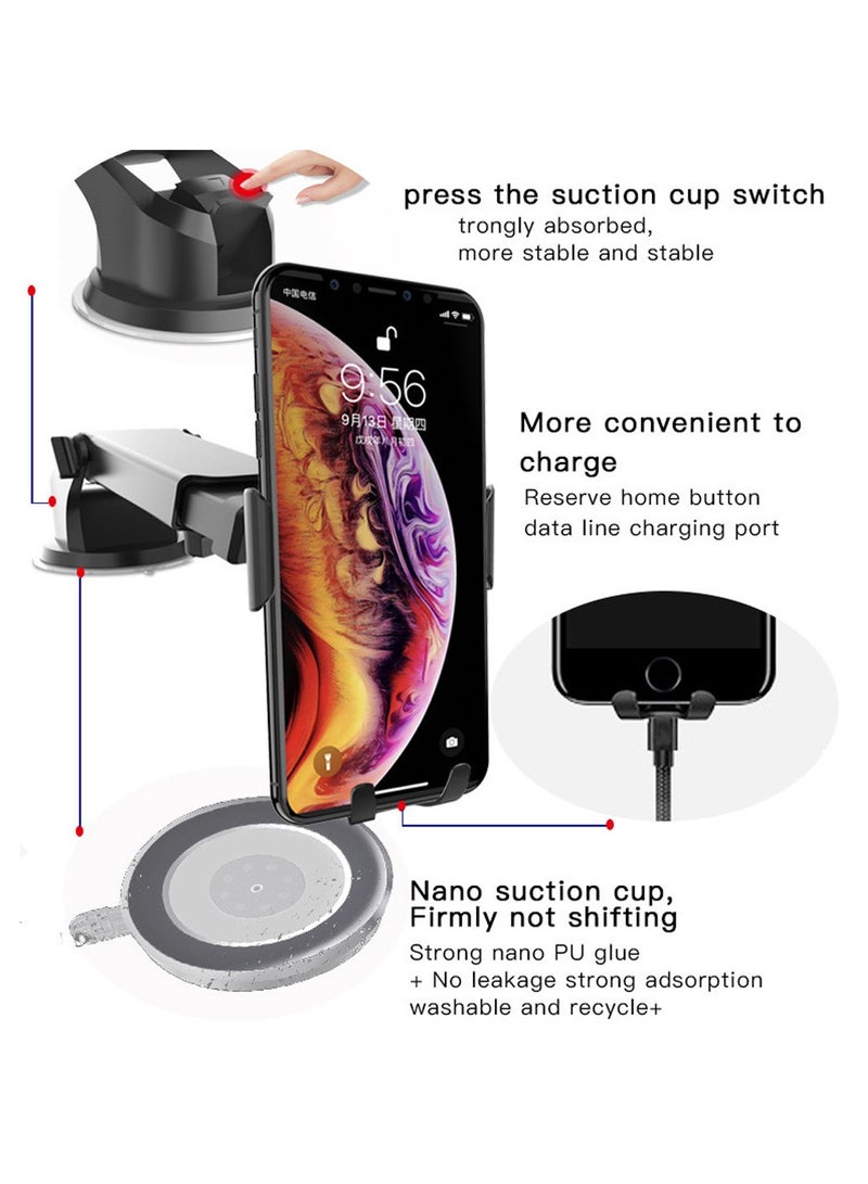 Yesido C44 Factory Custom Cellphone Car Holder Suction Cup Gravity Mobile Phone Holder - Black - Image 5