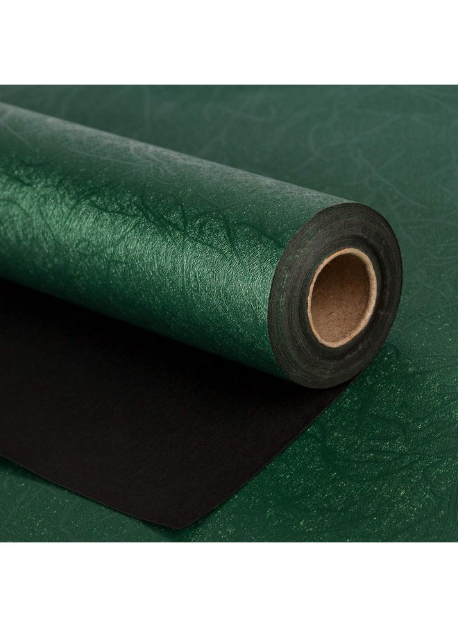 WRAPAHOLIC - Wrapping Paper Roll Mini Roll 17 Inch X 16.5 Feet Reversible Green And Black For Birthday Holiday Wedding Baby Shower - Image 1