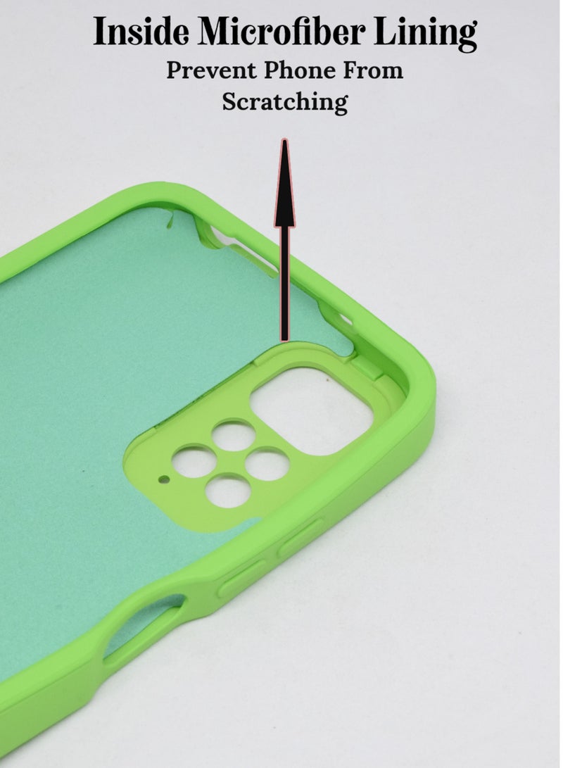 Houmt Xiaomi Redmi Note 11 and Redmi Note 11S Case Cover Soft Silicone Slim Protective Shockproof with Anti-Scratch Microfiber Cloth Lining Back Cover 360 Degree Protection - Image 2