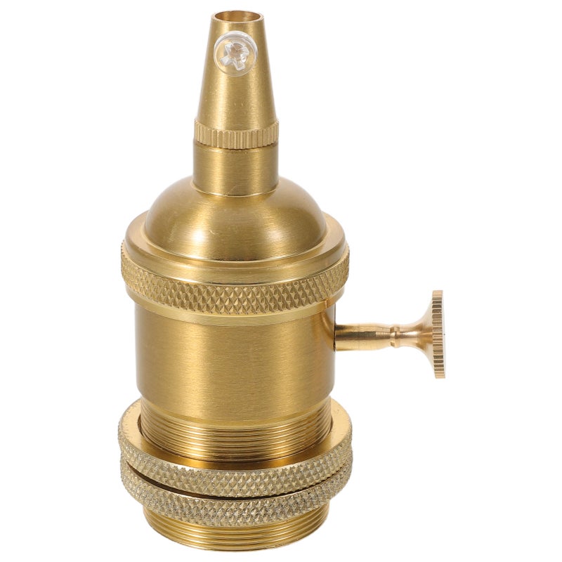 Golden Vintage Lamp Holder Socket Compatible with Standard E27 Bulb Fittings - Image 3