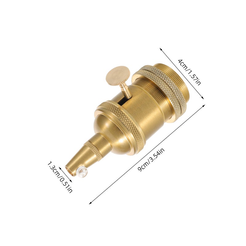 Golden Vintage Lamp Holder Socket Compatible with Standard E27 Bulb Fittings - Image 2