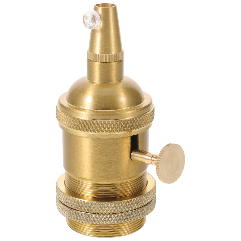 Golden Vintage Lamp Holder Socket Compatible with Standard E27 Bulb Fittings - Image 1