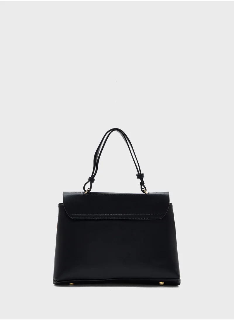 ELLA Metal Trim Detail Satchel Bag