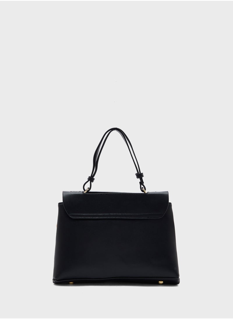ELLA - Metal Trim Detail Satchel Bag - Image 1