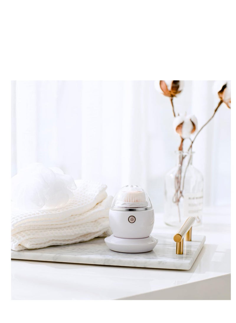 Generic - Vibrating Facial Cleansing Brush,Sonic Vibration with 3 Intensity Levels, for Deep Cleansing and Exfoliation, Waterproof, Smart Timer, With 3 Brushing Heads, Wireless Rechargeable - Image 1