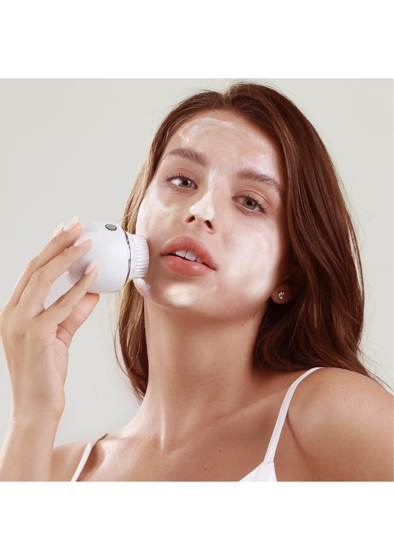 Generic - Vibrating Facial Cleansing Brush,Sonic Vibration with 3 Intensity Levels, for Deep Cleansing and Exfoliation, Waterproof, Smart Timer, With 3 Brushing Heads, Wireless Rechargeable - Image 1