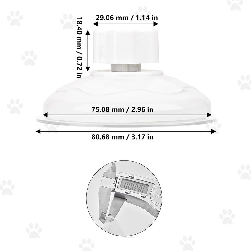 AccEncyc 4pcs Cat Window Perches with Screw Suction Cups, Cat Window Hammock Replacement, Latest Screw Suction Cups, PVC Plastic, White - Image 2