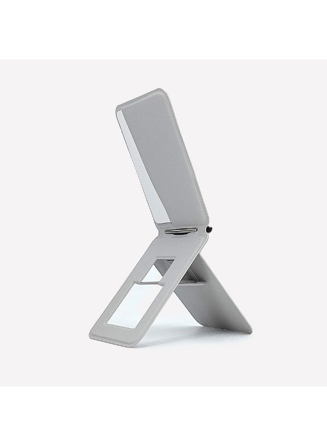 LENOK Tripod Wallet Stand, Magnetic and MagSafe-Compatible, Fold-Flat 3-in-1 Phone Stand and 1-2 Card Holder, Portrait, Landscape and Elevated Viewing (Grey) - Image 2