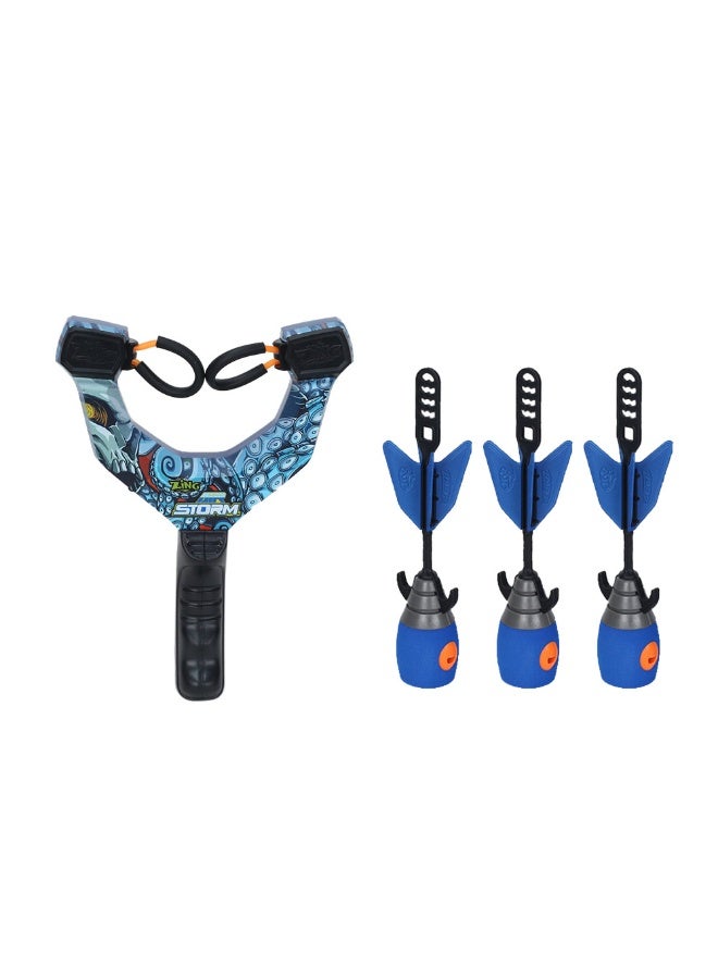 Zing Hyper Strike Zing Shot Power Launcher Set 50ft High-Velocity Whistle Blaster, Fast-Load Bungee Action, Precision Shooting Toy for Teens Ages 14+ - Image 1