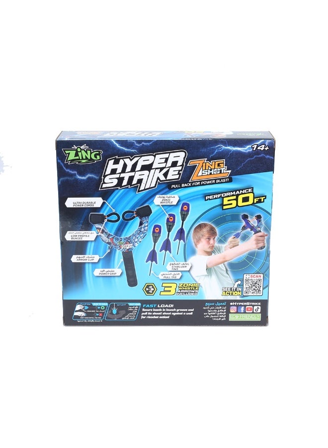 Zing Hyper Strike Zing Shot Power Launcher Set 50ft High-Velocity Whistle Blaster, Fast-Load Bungee Action, Precision Shooting Toy for Teens Ages 14+ - Image 3