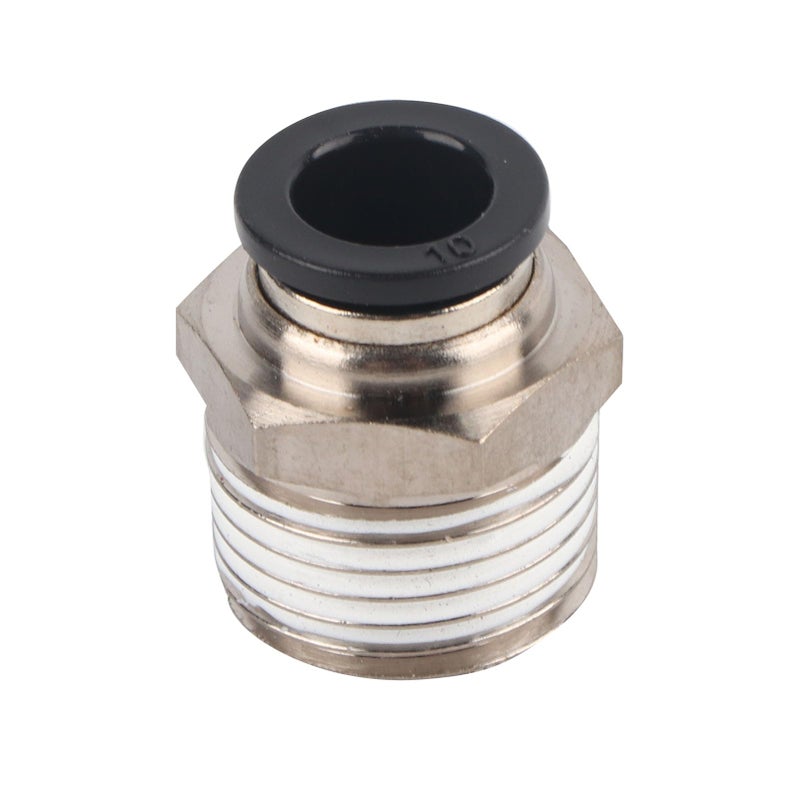 Brass Plated Externally Threaded Pneumatic Connector Quick Plug 10 04 Strong Sealing 360 Degree Rotation For Automation Equipment - Image 3