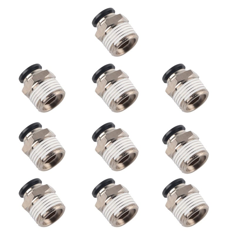 Brass Plated Externally Threaded Pneumatic Connector Quick Plug 10 04 Strong Sealing 360 Degree Rotation For Automation Equipment - Image 4
