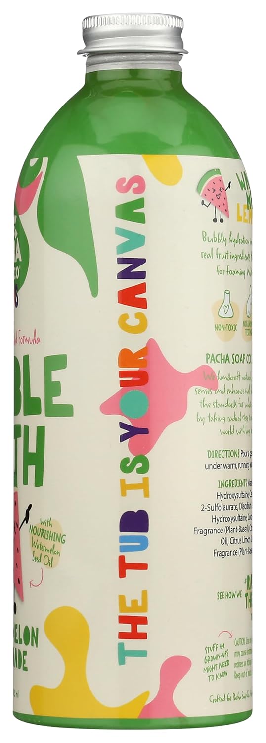 Pacha Soap Co PACHA SOAP Kids Watermelon Lemonade Bubble Bath 16 FZ - Image 5