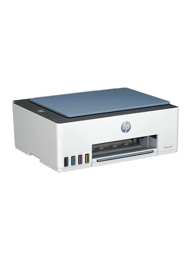 HP طابعة سمارت تانك 585 لاسلكية، طباعة، مسح ضوئي، نسخ، طابعة الكل في واحد، ما يصل إلى 3 سنوات من الطباعة متضمنة بالفعل باللون الأزرق الداكن - Image 1