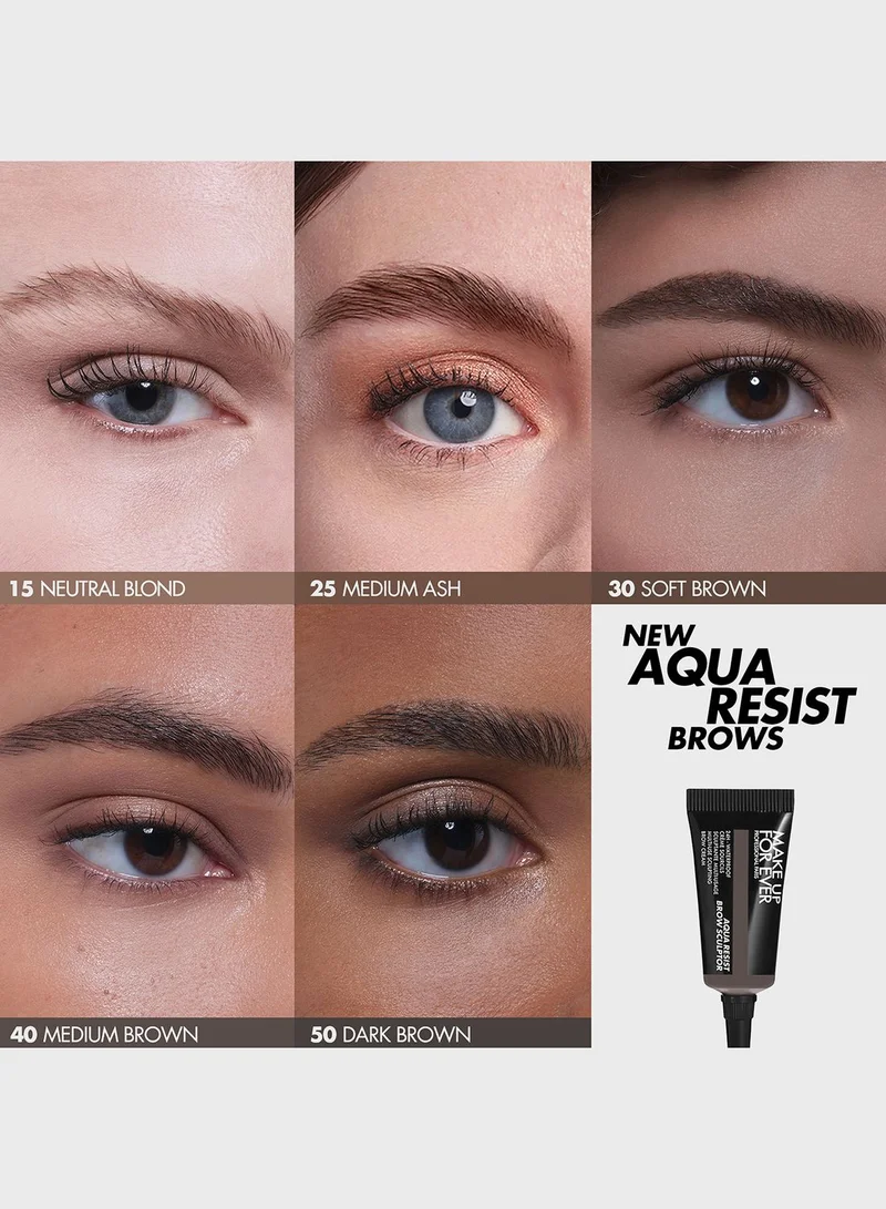 MAKE UP FOR EVER Aqua Resist Brow Sculptor Brow Cream - 25 - Medium Ash