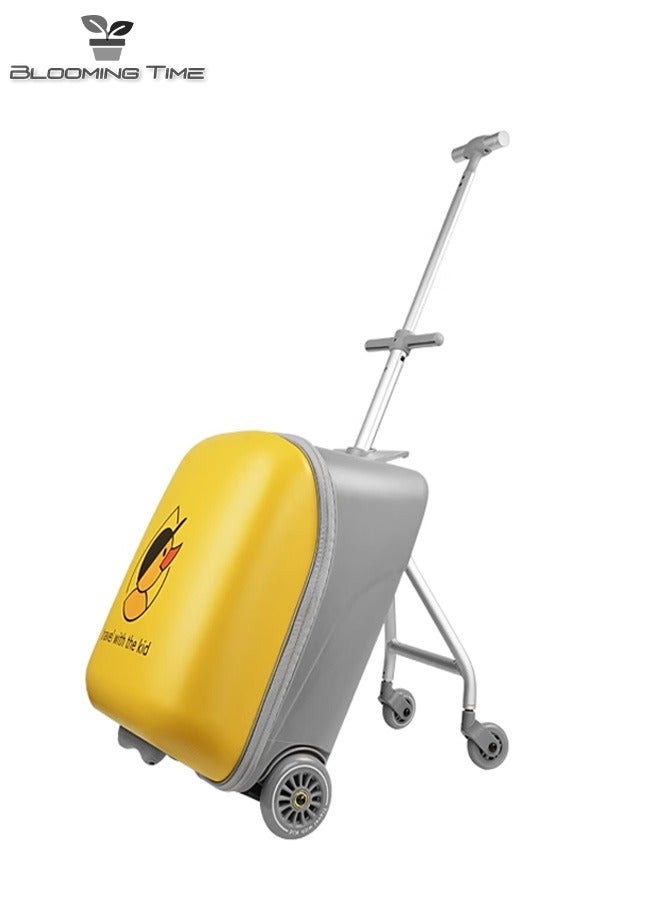 BLOOMING TIME Children Can Ride Luggage Cases, With Two Universal Wheels, Child Seats, Customs Lock,Can Be Taken On The Plane, The Maximum Load-Bearing Capacity Is 50KG  - Image 1