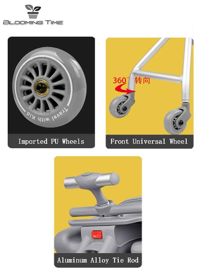 BLOOMING TIME Children Can Ride Luggage Cases, With Two Universal Wheels, Child Seats, Customs Lock,Can Be Taken On The Plane, The Maximum Load-Bearing Capacity Is 50KG  - Image 4